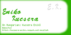 eniko kucsera business card